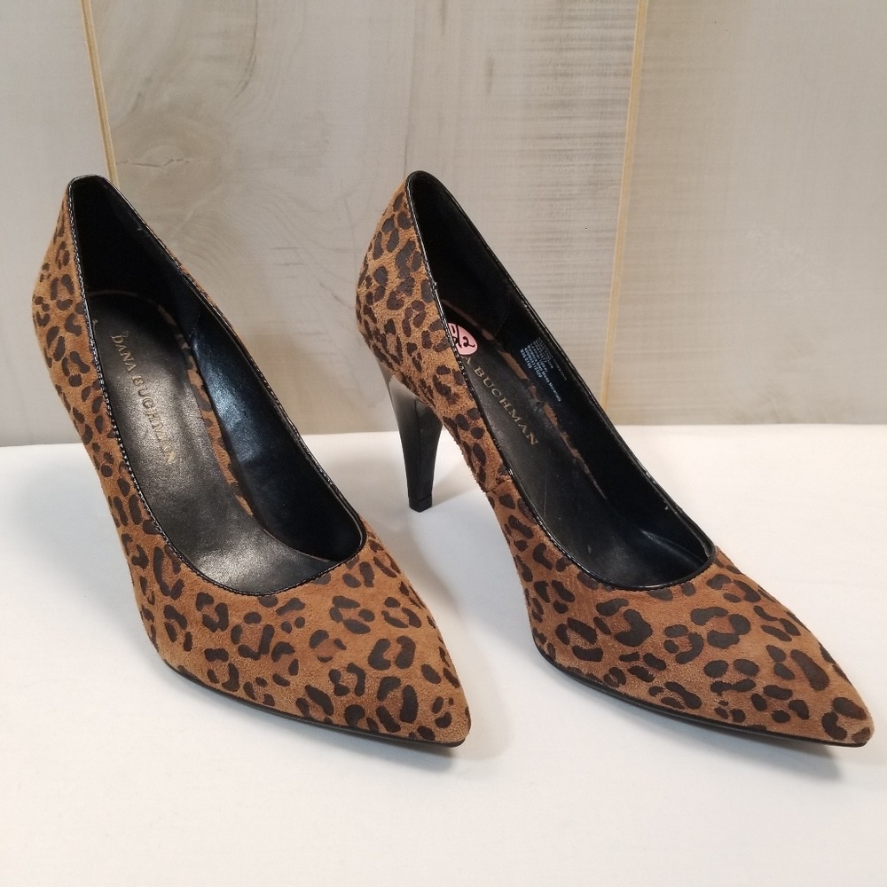 Dana Buchman Katarina Cheetah Suede Heels 6.5 - Picture 3 of 6